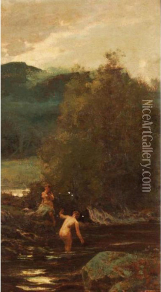 The Bathers Oil Painting - Ernest Albert Waterlow