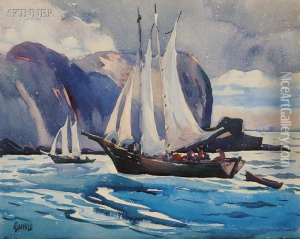 Sailing Oil Painting - George Pearse Ennis