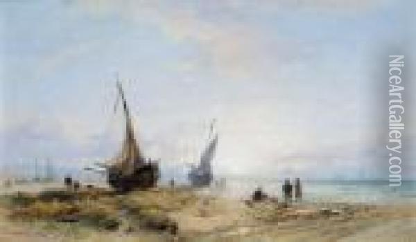 Pescatori Sulla Spiaggia Oil Painting - Remigius Adriannus van Haanen