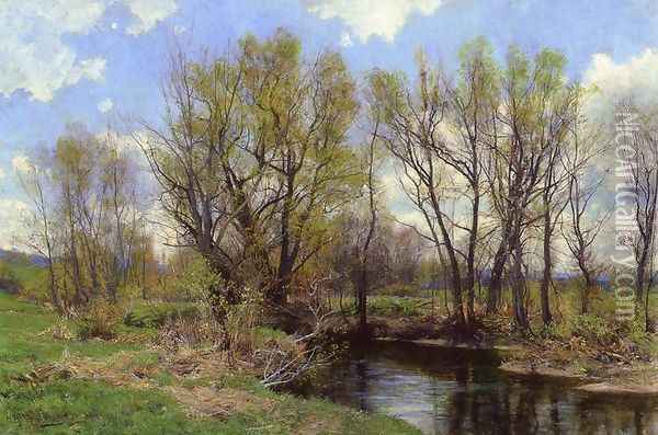 Early Spring, Near Sheffield, Massachusetts Oil Painting - Hugh Bolton Jones