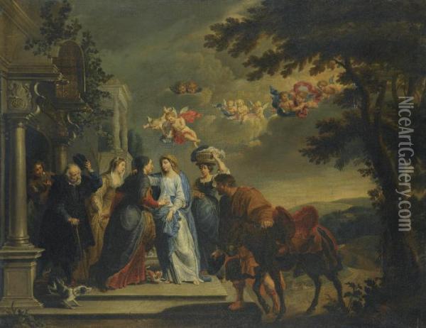 The Visitation Oil Painting - Willem Van Herp