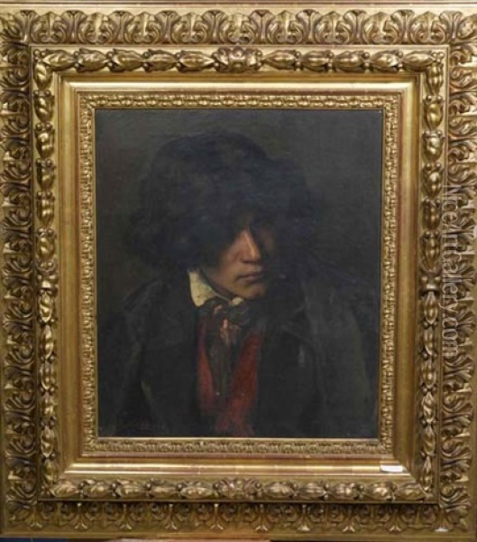 Portrait Eines Mannes Oil Painting - Carl Leopold Mueller