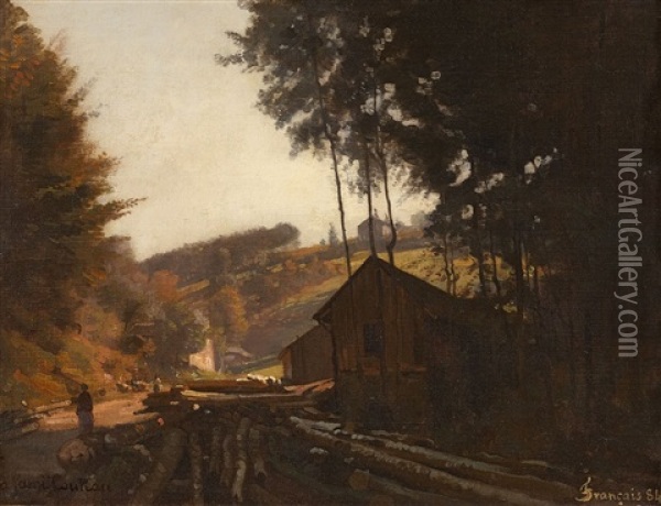 The Old Sawmill At Boulier Oil Painting - Francois Louis Francais
