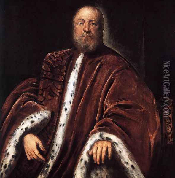 Portrait of a Procurator of St Mark's Oil Painting - Jacopo Tintoretto (Robusti)