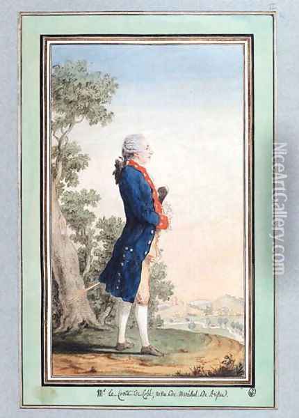 Hyacinthe-Hugues-Timoleon (1746-1813) Count of Cosse Oil Painting - Louis Carrogis Carmontelle