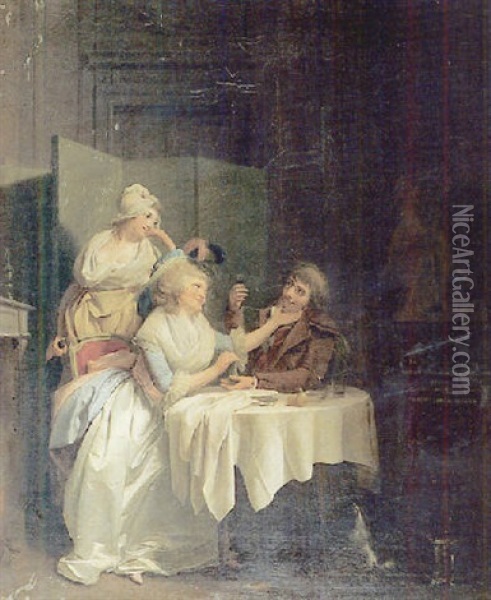 L'ivresse Ou Le Souper Oil Painting - Louis Leopold Boilly