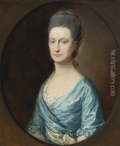 Portrait Of Lady Fludyer Oil Painting - Thomas Gainsborough