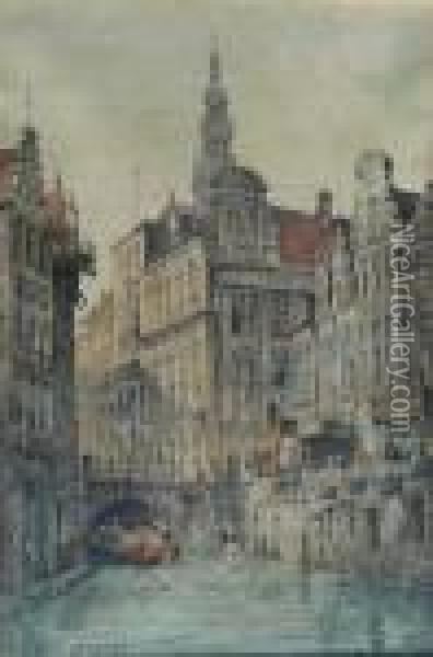 Hotel De Ville De Utrecht Oil Painting - Samuel Prout