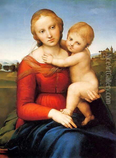 Madonna & Child (The Small Cowper Madonna) 1505 Oil Painting - Raphael