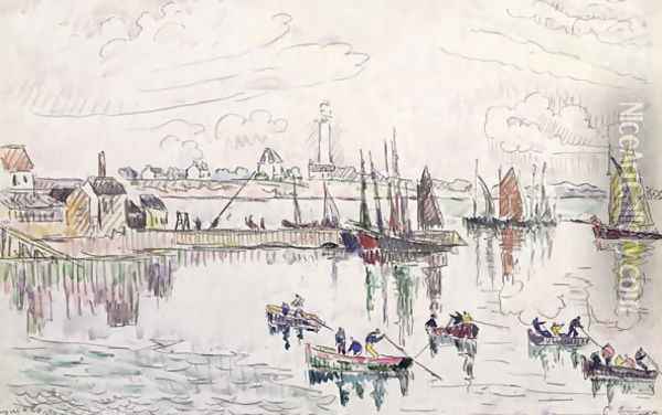 The Port of Lomalo, Brittany, 1922 Oil Painting - Paul Signac
