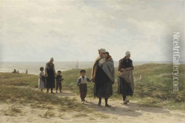 After The Departure Oil Painting - Philip Lodewijk Jacob Frederik Sadee