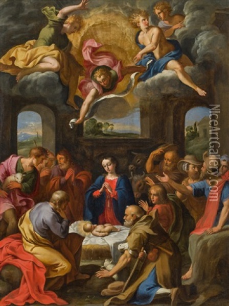 Adoration Of The Kings Oil Painting - Giuseppe Cesari