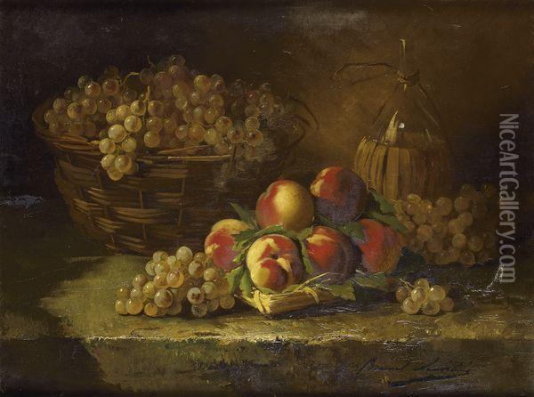 Natures Mortes Aux Fruits Oil Painting - Brunel De Neuville