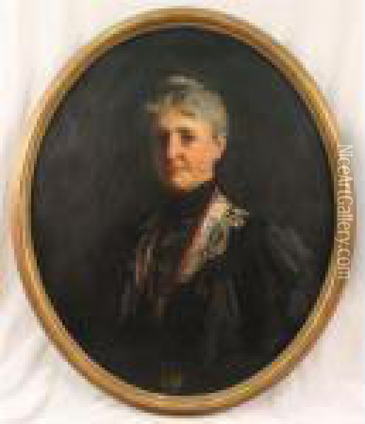 Portrait Of Mrs. G.m. Whitin Oil Painting - John Lavery