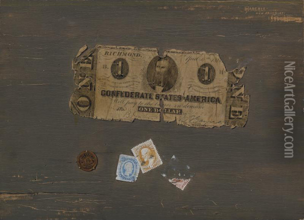 Confederate Note Oil Painting - John Haberle