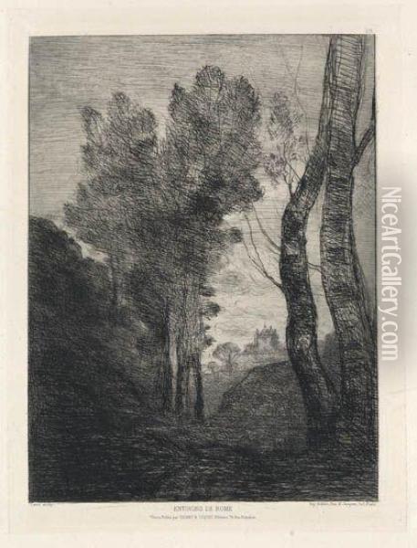 Environs De Rome Oil Painting - Jean-Baptiste-Camille Corot