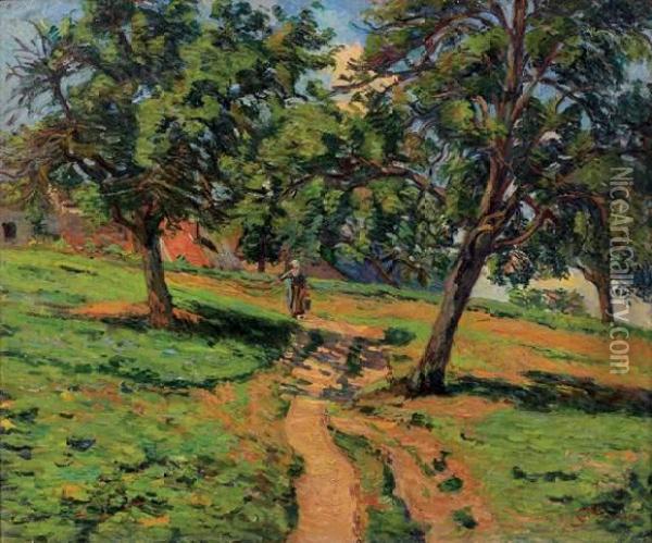 Chemin A Damiette, Vers 1886 Oil Painting - Armand Guillaumin