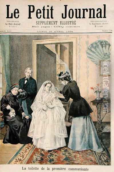 The First Communicant, illustration from Le Petit Journal, 16th April 1894 Oil Painting - Oswaldo Tofani
