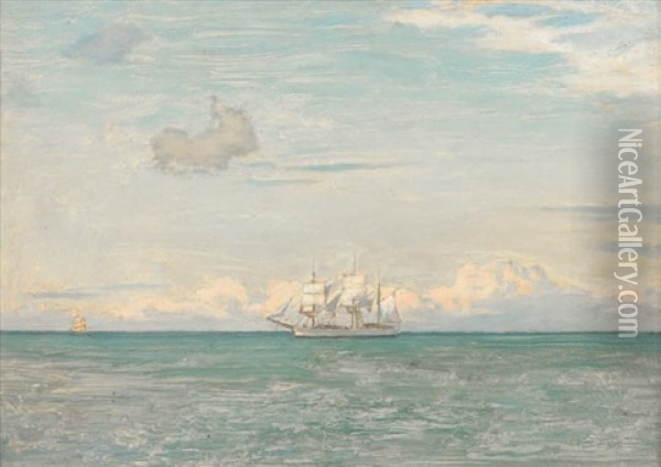 Marine Oil Painting - Emile Rene Menard