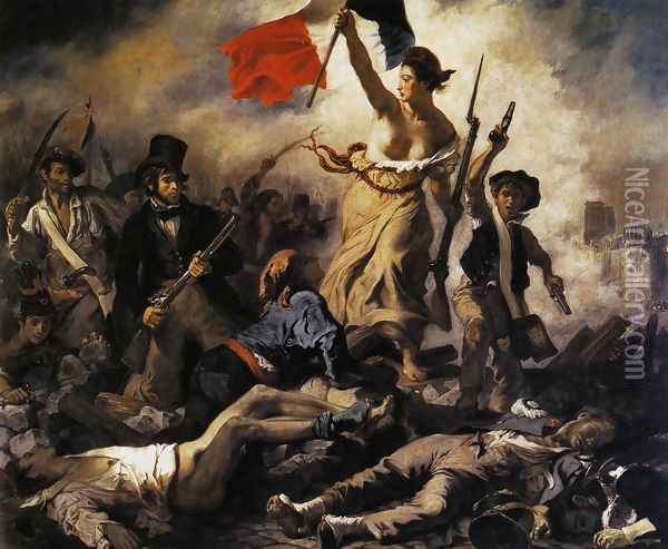 Liberty Leading the People (28th July 1830) 1830 Oil Painting - Eugene Delacroix