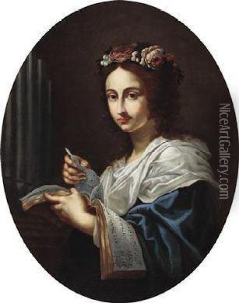 St. Cecilia Oil Painting - Cesare Dandini