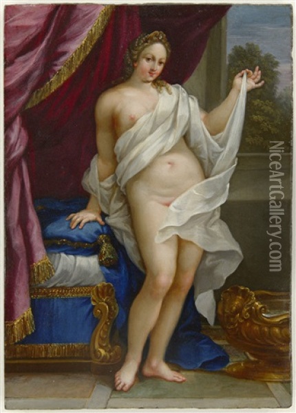 Venus Before The Bath Oil Painting - Hans Rottenhammer the Elder