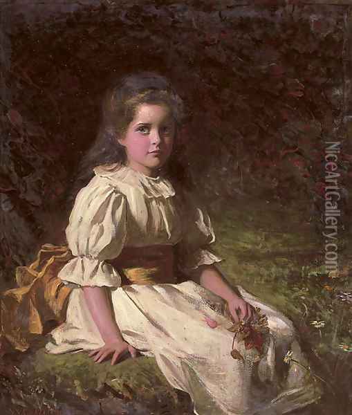 Portrait of Irene Beech (1887-1946), daughter of Colonel Rowland John Beech Oil Painting - William Miller