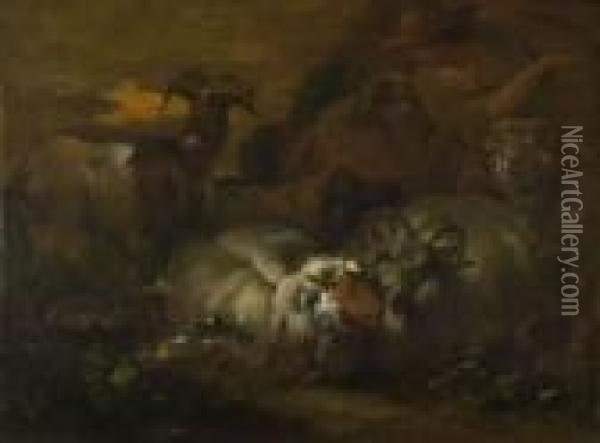 Hirte Mit Schafherde Oil Painting - Nicolaes Berchem