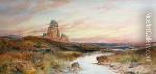 Sunset On The Moors Oil Painting - William Widgery