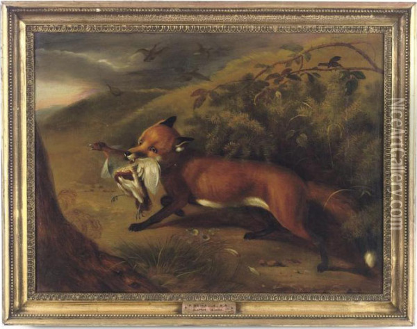 The Fox With A Partridge Oil Painting - Philip Reinagle