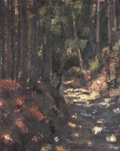 Waldweg Oil Painting - Anton Faistauer