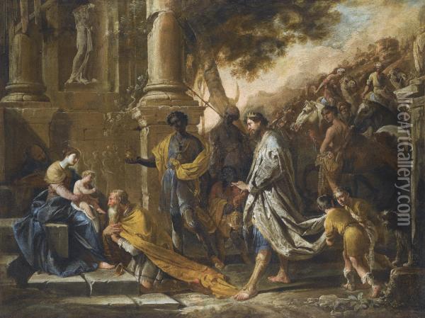 Adoration Of The Magi Oil Painting - Domenico Gargiulo