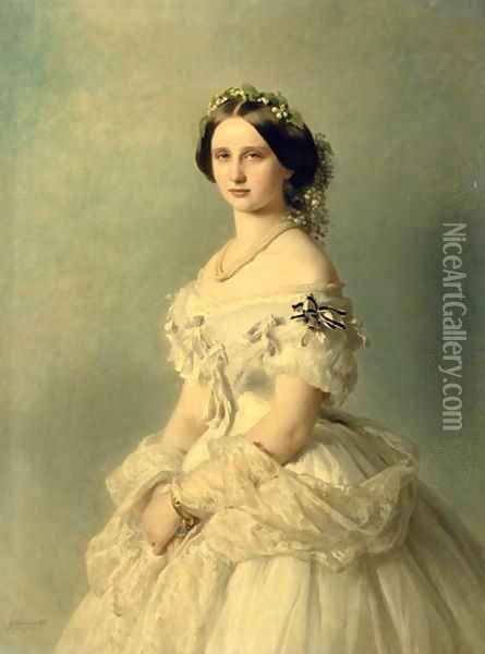 Portrait of Princess of Baden Oil Painting - Gerhard von Kugelgen