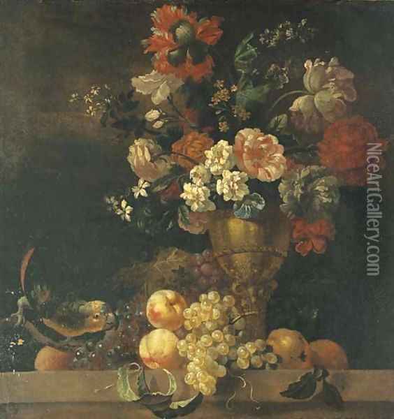 Carnations Oil Painting - Pierre Nicolas Huilliot