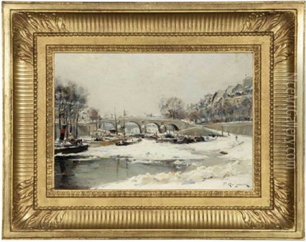 Le Pont Marie, Paris Oil Painting - Fernand (Just) Quignon