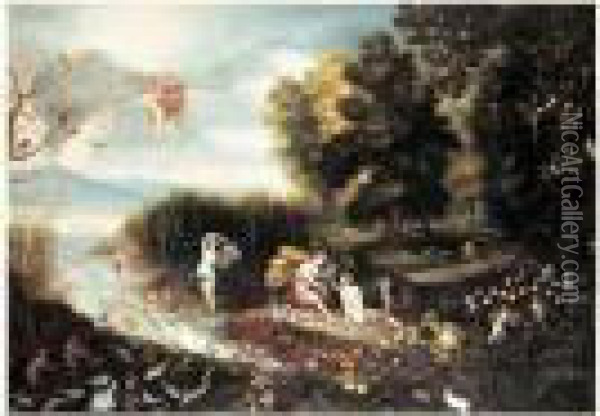 Allegorie Des Quatre Elements Oil Painting - Jan Brueghel the Younger