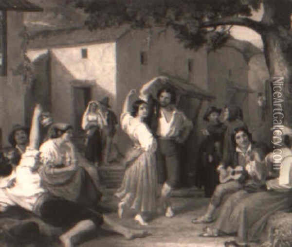 Dansende Zigeuners Oil Painting - Robert Kemm
