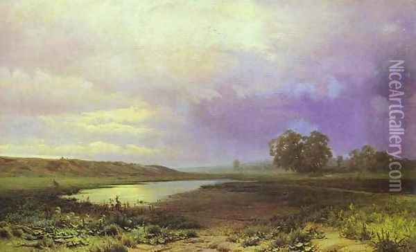 Wet Meadow. 1872 Oil Painting - Feodor Alexandrovich Vasilyev