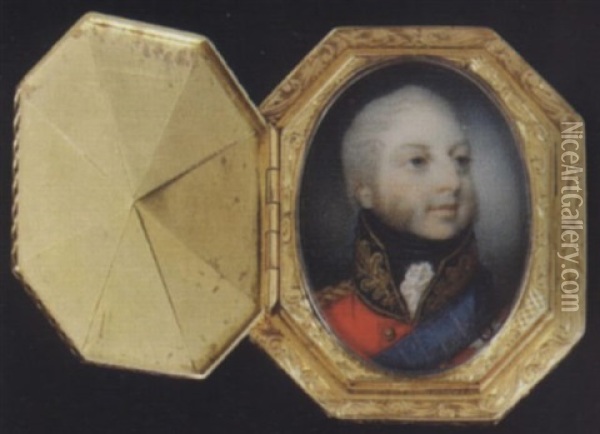 William Frederick, 2nd Duke Of Gloucester, Wearing Scarlet Coat With Gold Epaulette And Embroidered Blue Collar, Blue Sash And Breast Star Of The Order Of The Garter Oil Painting - Charlotte Jones