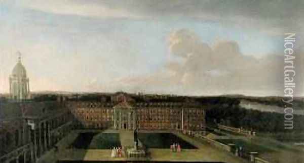 The Royal Hospital Chelsea 1717 Oil Painting - Dirk Maes