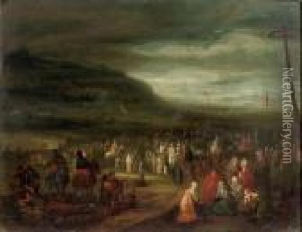 The Crucifixion On Mount Calvary Oil Painting - Jan Brueghel the Younger