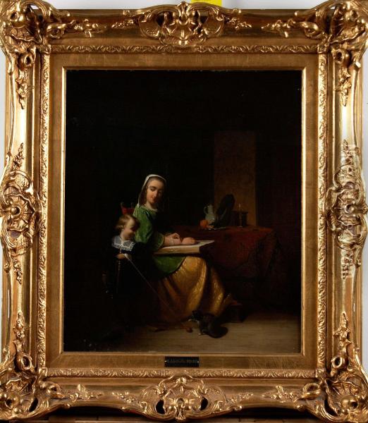 Salle Oil Painting - Modeste Joseph De Salle
