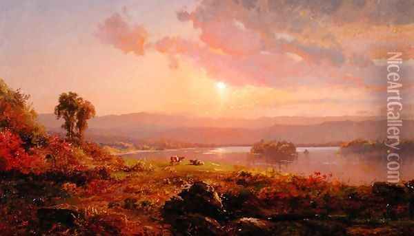 Susquehanna River, 1876 Oil Painting - Jasper Francis Cropsey