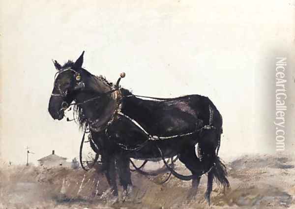 Farmhorse Oil Painting - Henriette Wyeth
