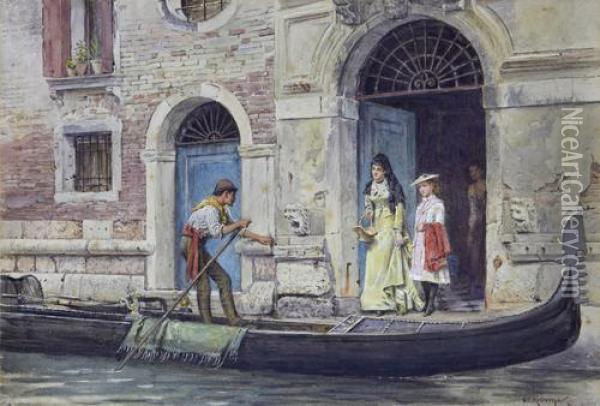 A Venetian Outing Oil Painting - George Goodwin Kilburne
