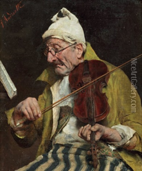 Le Violoniste Oil Painting - Federico Andreotti