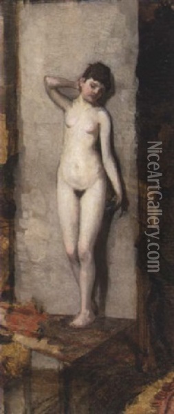Weiblicher Akt Oil Painting - Nikolaus Gysis