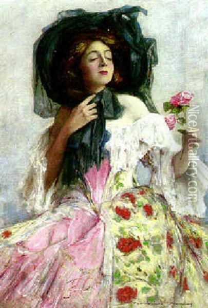 The Sweet Smell Of Roses Oil Painting - Mortimer Luddington Menpes