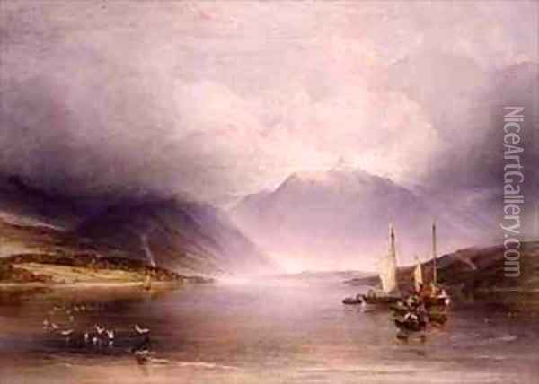 Loch Etive Argyllshire Oil Painting - A. V. Copley Fielding
