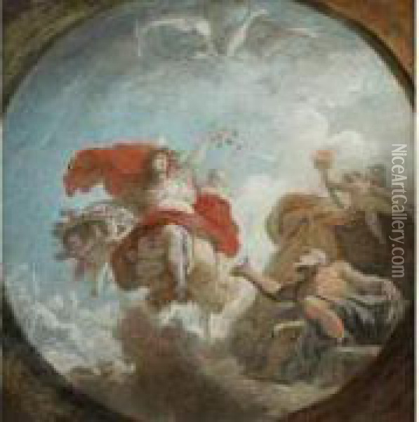 Allegorie De La Prosperite Oil Painting - Felice Gianni
